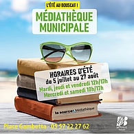 MÉDIATHÈQUE MUNICIPALE - HORAIRES D'ÉTÉ